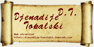 Đenadije Topalski vizit kartica